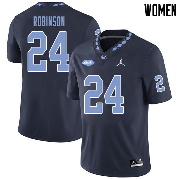 Jordan Brand Women #24 Malik Robinson North Carolina Tar Heels College Football Jerseys Sale-Navy
